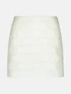 Moncler Cream Polyamide Miniskirt In Cream