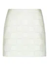 Moncler Quilted Mini Skirt With Mini Length In Cream