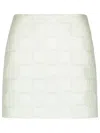 Moncler Quilted Mini Skirt With Mini Length In Beige