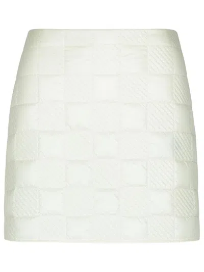 MONCLER MONCLER CREAM POLYAMIDE MINISKIRT