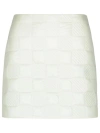 Moncler Women's Checkered Quilted Nylon Short Skirt In White