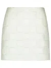 Moncler Quilted Mini Skirt With Mini Length In Cream
