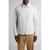 Moncler Cotton Blend Reversible Crescent Down Shirt In Neutral