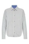 Moncler Cotton Blend Reversible Crescent Down Shirt In White