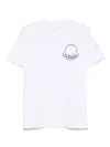 Moncler Men Logo Cotton T-shirt White In White