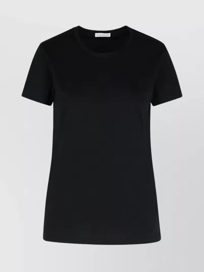 Moncler Cotton Short Sleeve T-shirt In Black