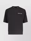 Moncler Grenoble Embossed Logo Cotton Jersey T-shirt In Black