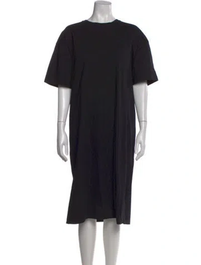 Pre-owned Moncler Crew Neck Knee-length Dress In Black