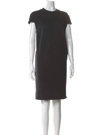 Pre-owned Moncler Crew Neck Knee-length Dress In Gray