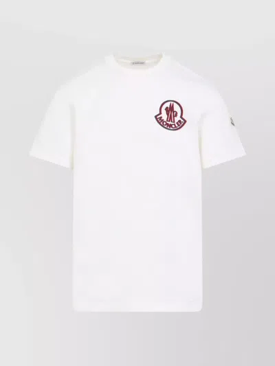MONCLER CREW NECK LOGO PATCH SHORT SLEEVE T-SHIRT