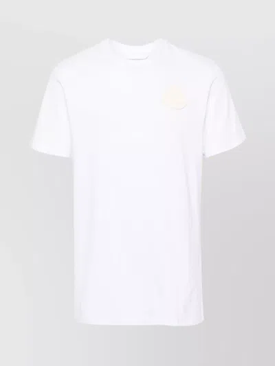Moncler Crew Neck Logo T-shirt In White