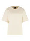 Moncler Crew-neck Logo T-shirt In Neutral