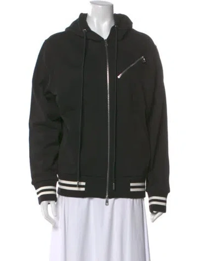 Pre-owned Moncler Crew Neck Long Sleeve Hoodie In Black