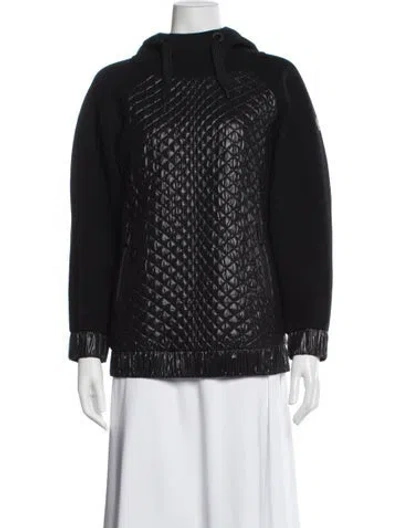 Pre-owned Moncler Crew Neck Long Sleeve Hoodie In Black