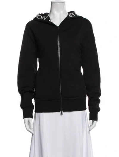 Pre-owned Moncler Crew Neck Long Sleeve Hoodie In Black