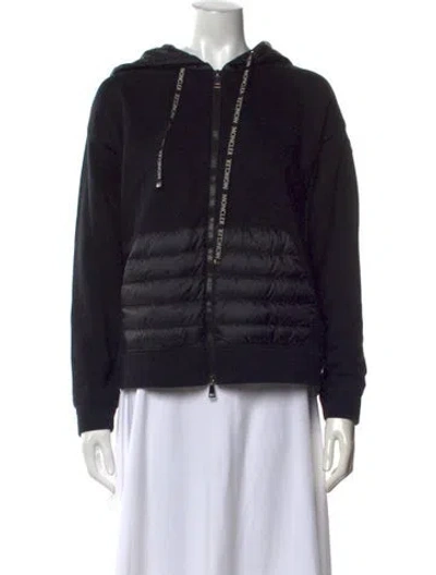 Pre-owned Moncler Crew Neck Long Sleeve Hoodie In Black