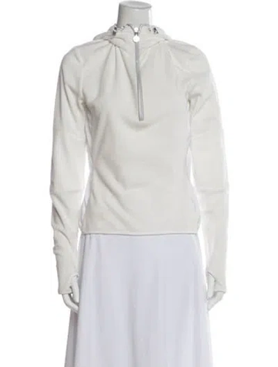 Pre-owned Moncler Crew Neck Long Sleeve Hoodie In Neutrals