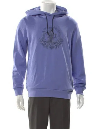 Pre-owned Moncler Crew Neck Long Sleeve Hoodie In Purple