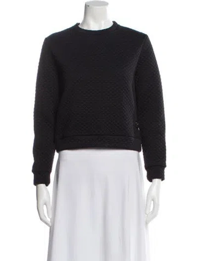 Pre-owned Moncler Crew Neck Long Sleeve Sweatshirt In Black