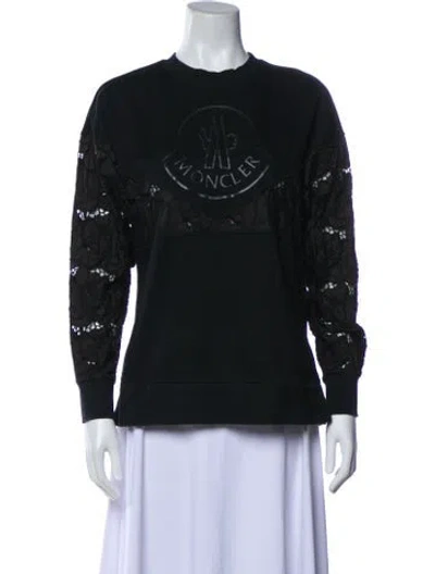 Pre-owned Moncler Crew Neck Long Sleeve Sweatshirt In Black