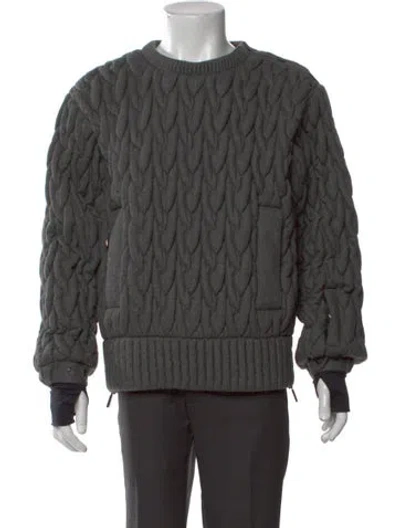 Pre-owned Moncler Crew Neck Long Sleeve Sweatshirt In Gray