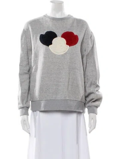 Pre-owned Moncler Crew Neck Long Sleeve Sweatshirt In Grey