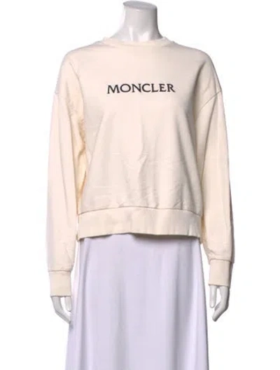 Pre-owned Moncler Crew Neck Long Sleeve Sweatshirt In Neutrals