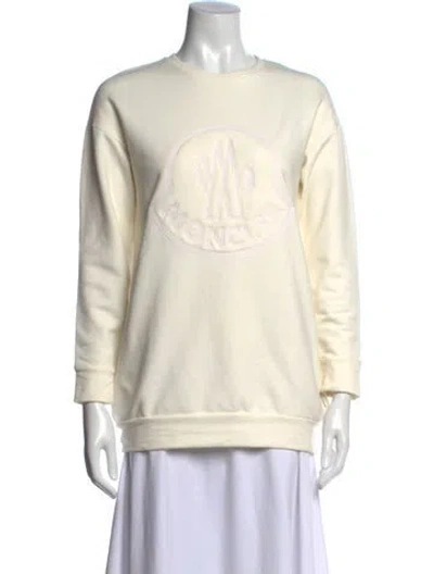 Pre-owned Moncler Crew Neck Long Sleeve Sweatshirt In Neutrals