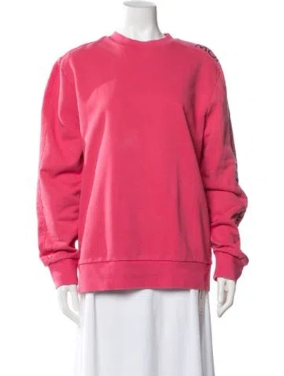 Pre-owned Moncler Crew Neck Long Sleeve Sweatshirt In Pink
