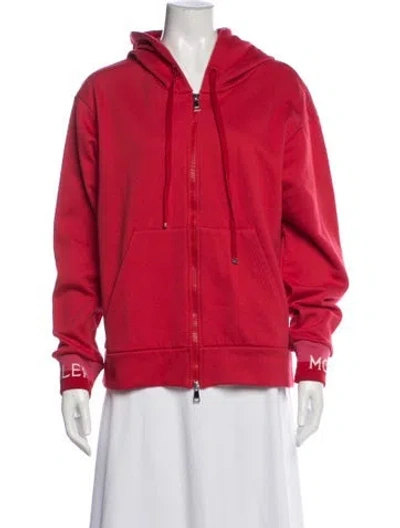 Pre-owned Moncler Crew Neck Long Sleeve Top In Red