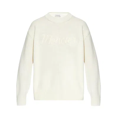 Pre-owned Moncler Crew Neck Long-sleeve Top 'silk White' | Women's Size S
