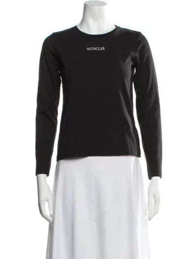 Pre-owned Moncler Crew Neck Long Sleeve T-shirt In Black