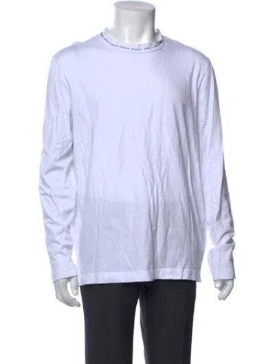 Pre-owned Moncler Crew Neck Long Sleeve T-shirt In White