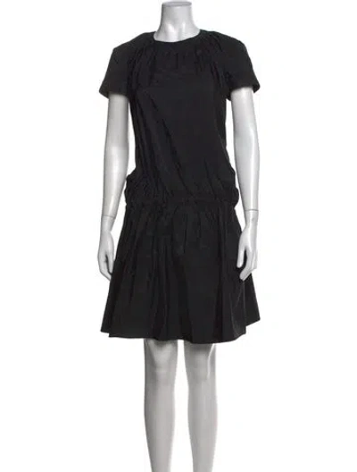 Pre-owned Moncler Crew Neck Mini Dress In Black