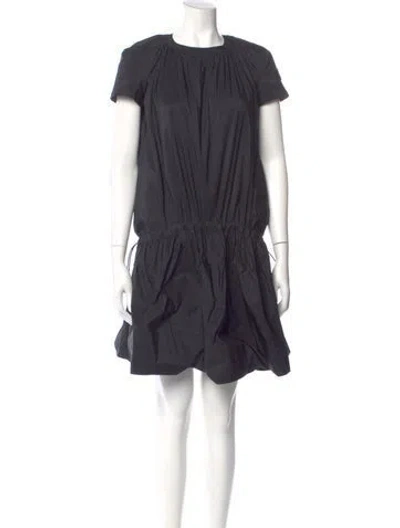 Pre-owned Moncler Crew Neck Mini Dress In Gray