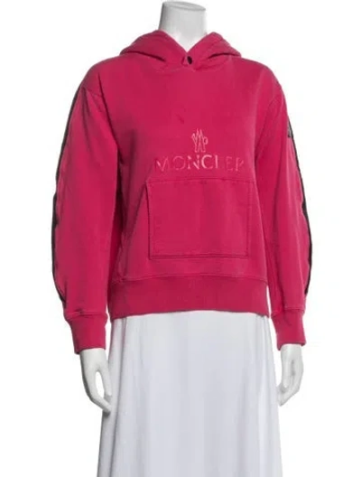 Pre-owned Moncler Crew Neck Mini Dress In Pink