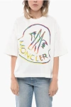 MONCLER CREW NECK OVERSIZED T-SHIRT WITH PRINTED LOGO