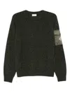 Moncler Wool And Cashmere Jumper With Patch Pocket In Black