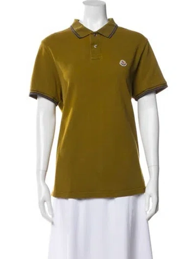 Pre-owned Moncler Crew Neck Short Sleeve Polo In Green