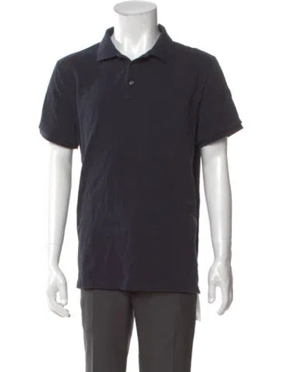 Pre-owned Moncler Crew Neck Short Sleeve Polo Shirt In Blue