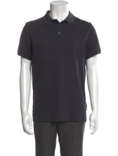 Pre-owned Moncler Crew Neck Short Sleeve Polo Shirt In Gray