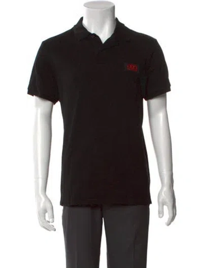 Pre-owned Moncler Crew Neck Short Sleeve Polo Sweater In Black