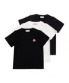 Moncler Crew Neck Short Sleeve T-shirt Three-pack In Multi
