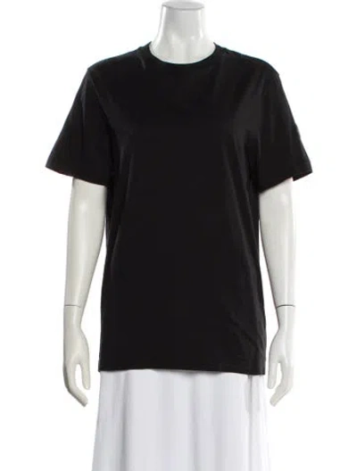 Pre-owned Moncler Crew Neck Short Sleeve T-shirt In Black