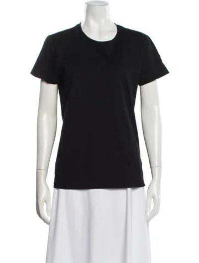 Pre-owned Moncler Crew Neck Short Sleeve T-shirt In Black