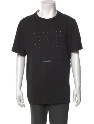 Pre-owned Moncler Crew Neck Short Sleeve T-shirt In Black