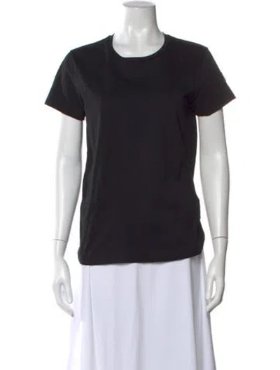 Pre-owned Moncler Crew Neck Short Sleeve T-shirt In Black