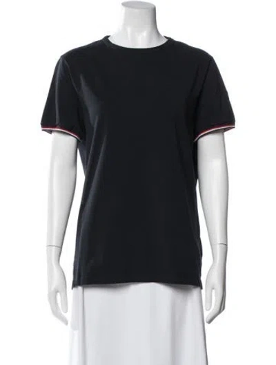Pre-owned Moncler Crew Neck Short Sleeve T-shirt In Black