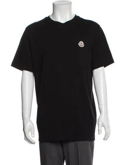 Pre-owned Moncler Crew Neck Short Sleeve T-shirt In Black
