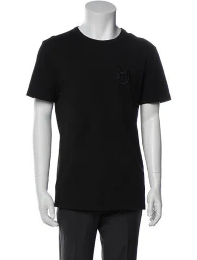 Pre-owned Moncler Crew Neck Short Sleeve T-shirt In Black